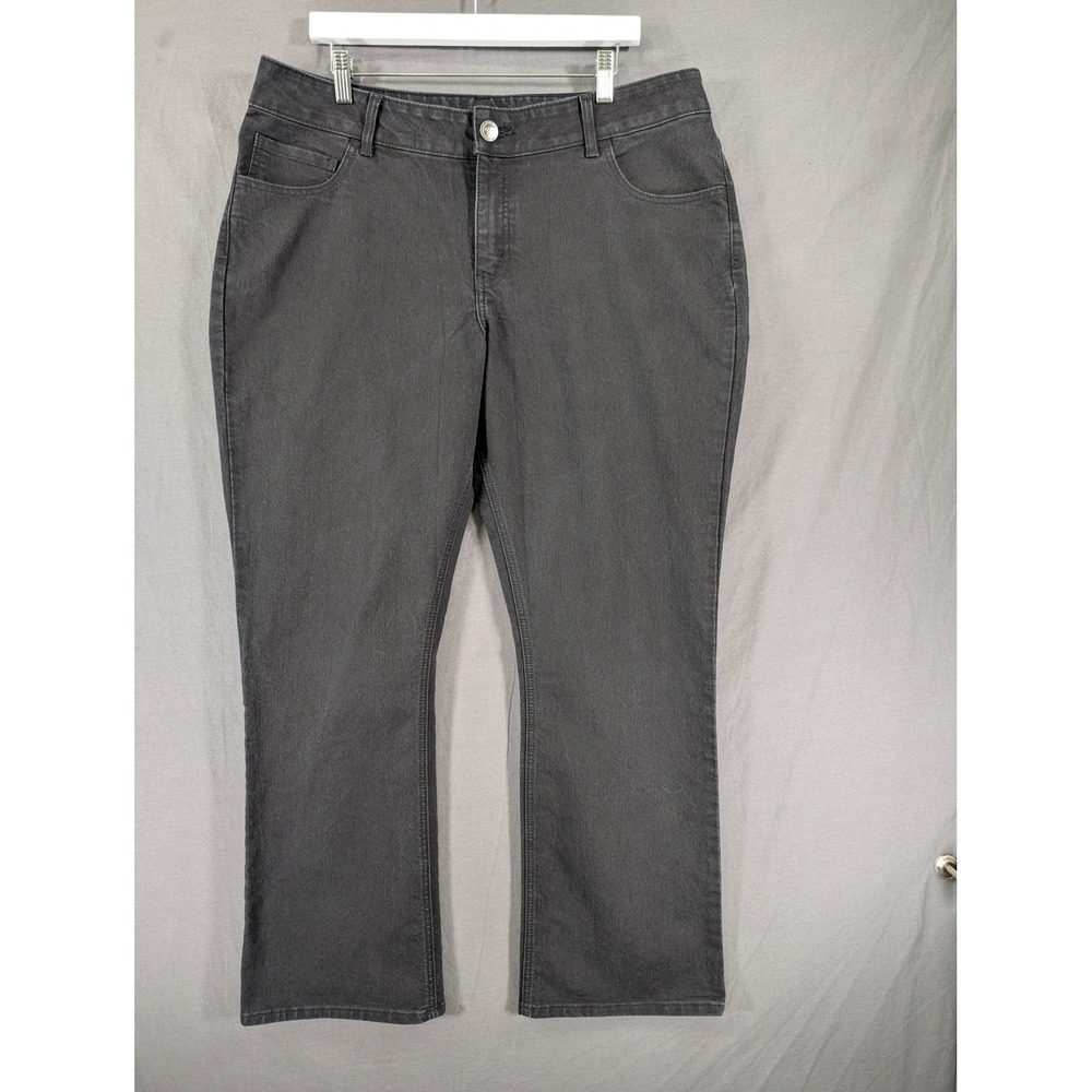 Riders by Lee Womens 16W M Black Bootcut Jeans Mid Rise Stretch